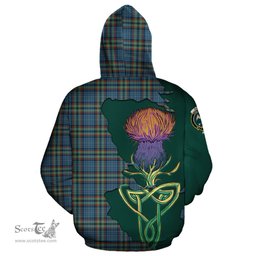 Scottish Ralston UK Clan Tartan Crest with Thistle and Scotland Map Tartan Plaid Hoodie Scottish Plaid Tartan Plaid - ScotsTee - scotstee.com