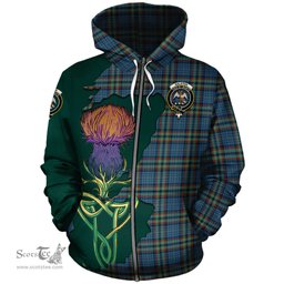 Scottish Ralston UK Clan Tartan Crest with Thistle and Scotland Map Tartan Plaid Hoodie Scottish Plaid Tartan Plaid - ScotsTee - scotstee.com