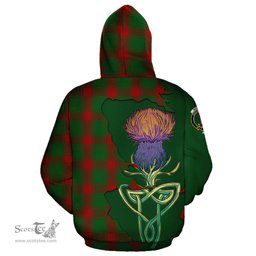 Scottish Middleton Clan Tartan Crest with Thistle and Scotland Map Tartan Plaid Hoodie Scottish Plaid Tartan Plaid - ScotsTee - scotstee.com