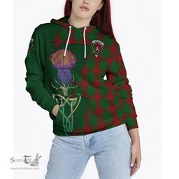 Scottish Middleton Clan Tartan Crest with Thistle and Scotland Map Tartan Plaid Hoodie Scottish Plaid Tartan Plaid - ScotsTee - scotstee.com