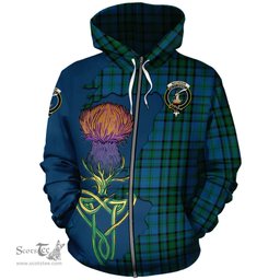 Scottish Matheson Hunting Clan Tartan Crest with Thistle and Scotland Map Tartan Plaid Hoodie Scottish Plaid Tartan Plaid - ScotsTee - scotstee.com