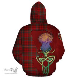 Scottish Stewart of Galloway Clan Tartan Crest with Thistle and Scotland Map Tartan Plaid Hoodie Scottish Plaid Tartan Plaid - ScotsTee - scotstee.com