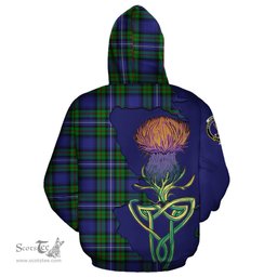 Scottish Robertson Hunting Modern Clan Tartan Crest with Thistle and Scotland Map Tartan Plaid Hoodie Scottish Plaid Tartan Plaid - ScotsTee - scotstee.com