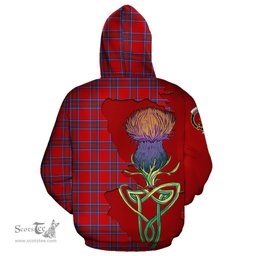Scottish Rait Clan Tartan Crest with Thistle and Scotland Map Tartan Plaid Hoodie Scottish Plaid Tartan Plaid - ScotsTee - scotstee.com