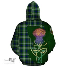 Scottish Mow Clan Tartan Crest with Thistle and Scotland Map Tartan Plaid Hoodie Scottish Plaid Tartan Plaid - ScotsTee - scotstee.com