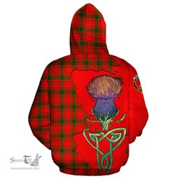 Scottish MacQuarrie Modern Clan Tartan Crest with Thistle and Scotland Map Tartan Plaid Hoodie Scottish Plaid Tartan Plaid - ScotsTee - scotstee.com
