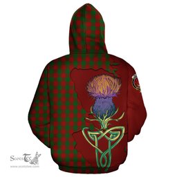 Scottish Moncrieff Clan Tartan Crest with Thistle and Scotland Map Tartan Plaid Hoodie Scottish Plaid Tartan Plaid - ScotsTee - scotstee.com
