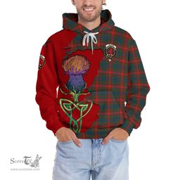 Scottish Wilson Modern Clan Tartan Crest with Thistle and Scotland Map Tartan Plaid Hoodie Scottish Plaid Tartan Plaid - ScotsTee - scotstee.com