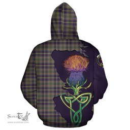 Scottish Taylor Weathered Clan Tartan Crest with Thistle and Scotland Map Tartan Plaid Hoodie Scottish Plaid Tartan Plaid - ScotsTee - scotstee.com
