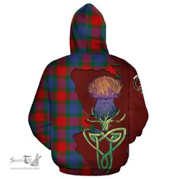 Scottish Mar Clan Tartan Crest with Thistle and Scotland Map Tartan Plaid Hoodie Scottish Plaid Tartan Plaid - ScotsTee - scotstee.com