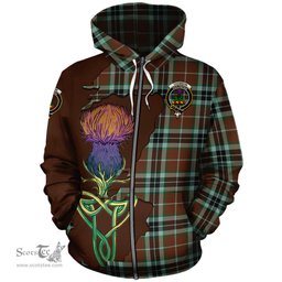 Scottish Thomson Hunting Modern Clan Tartan Crest with Thistle and Scotland Map Tartan Plaid Hoodie Scottish Plaid Tartan Plaid - ScotsTee - scotstee.com