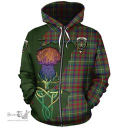 Scottish Shaw Green Modern Clan Tartan Crest with Thistle and Scotland Map Tartan Plaid Hoodie Scottish Plaid Tartan Plaid - ScotsTee - scotstee.com