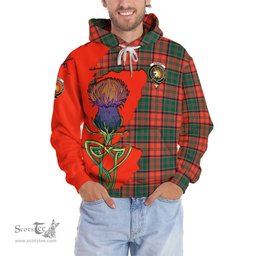 Scottish Stewart of Appin Ancient Clan Tartan Crest with Thistle and Scotland Map Tartan Plaid Hoodie Scottish Plaid Tartan Plaid - ScotsTee - scotstee.com