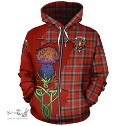 Scottish Robertson Weathered Clan Tartan Crest with Thistle and Scotland Map Tartan Plaid Hoodie Scottish Plaid Tartan Plaid - ScotsTee - scotstee.com