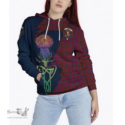 Scottish Murray of Tullibardine Clan Tartan Crest with Thistle and Scotland Map Tartan Plaid Hoodie Scottish Plaid Tartan Plaid - ScotsTee - scotstee.com