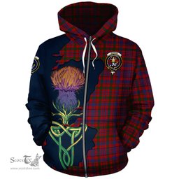Scottish Murray of Tullibardine Clan Tartan Crest with Thistle and Scotland Map Tartan Plaid Hoodie Scottish Plaid Tartan Plaid - ScotsTee - scotstee.com