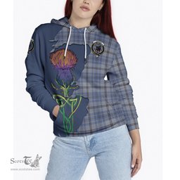Scottish Tweedie Clan Tartan Crest with Thistle and Scotland Map Tartan Plaid Hoodie Scottish Plaid Tartan Plaid - ScotsTee - scotstee.com