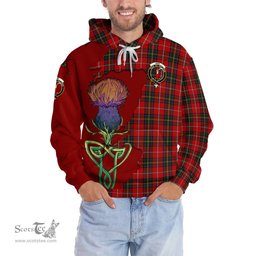 Scottish Orr Clan Tartan Crest with Thistle and Scotland Map Tartan Plaid Hoodie Scottish Plaid Tartan Plaid - ScotsTee - scotstee.com