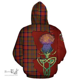 Scottish Hepburn Clan Tartan Crest with Thistle and Scotland Map Tartan Plaid Hoodie Scottish Plaid Tartan Plaid - ScotsTee - scotstee.com