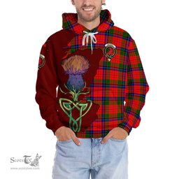 Scottish MacNicol of Scorrybreac Clan Tartan Crest with Thistle and Scotland Map Tartan Plaid Hoodie Scottish Plaid Tartan Plaid - ScotsTee - scotstee.com