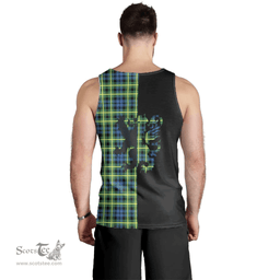 Scottish Campbell of Breadalbane Ancient Clan Tartan Men Tank Top - Lion Rampant Style Scottish Plaid Tartan Plaid