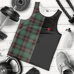 Scottish Chisholm Hunting Ancient Clan Tartan Men Tank Top - Lion Rampant Style Scottish Plaid Tartan Plaid