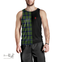 Scottish Campbell of Breadalbane Modern Clan Tartan Men Tank Top - Lion Rampant Style Scottish Plaid Tartan Plaid