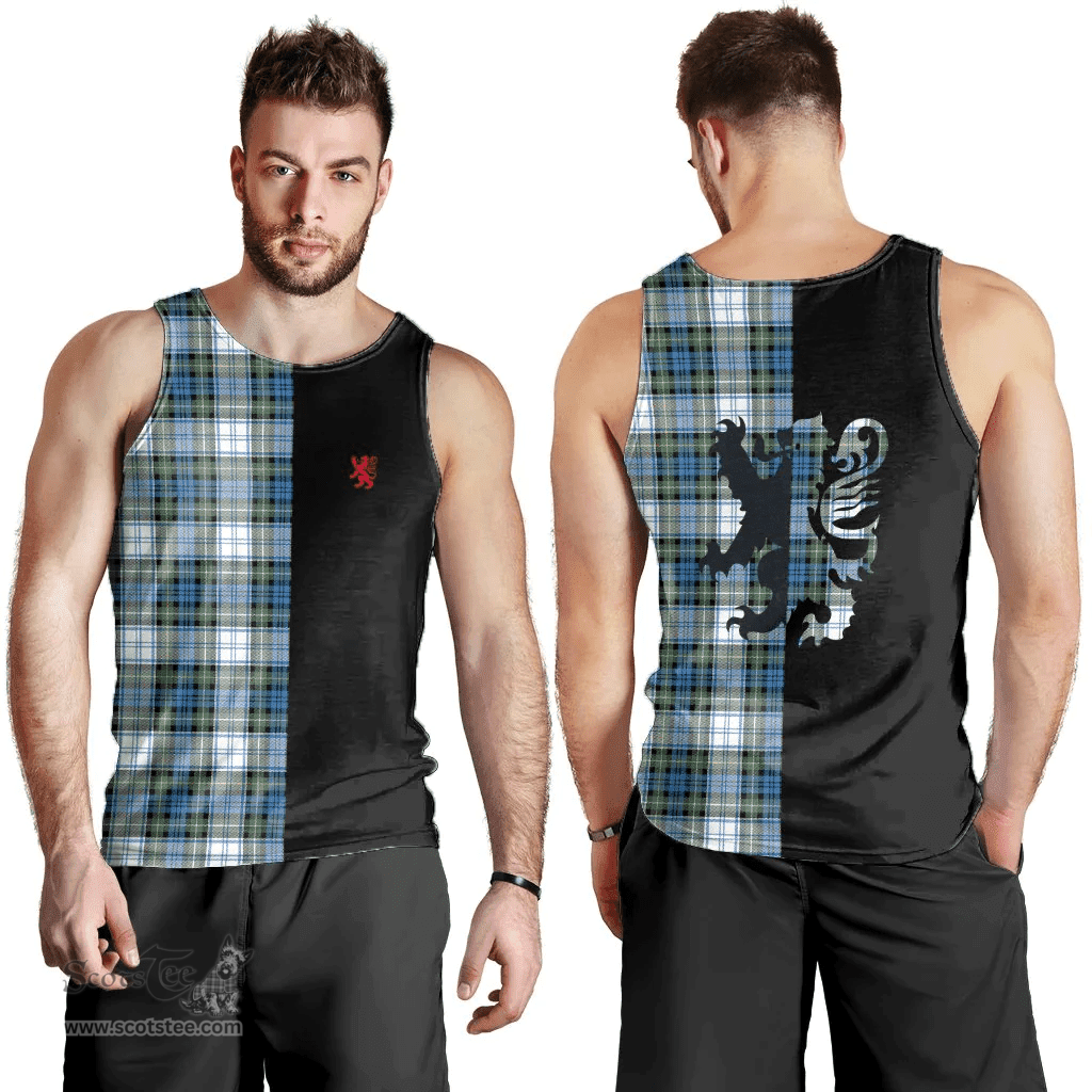 Scottish Campbell Dress Ancient Clan Tartan Men Tank Top - Lion Rampant Style Scottish Plaid Tartan Plaid