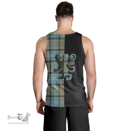 Scottish Brisbane modern Clan Tartan Men Tank Top - Lion Rampant Style Scottish Plaid Tartan Plaid