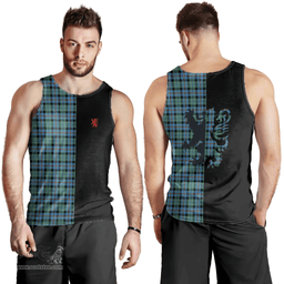 Scottish Campbell of Cawdor Ancient Clan Tartan Men Tank Top - Lion Rampant Style Scottish Plaid Tartan Plaid