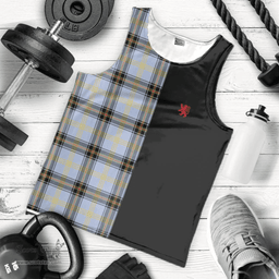 Scottish Bell of the Borders Clan Tartan Men Tank Top - Lion Rampant Style Scottish Plaid Tartan Plaid