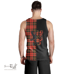 Scottish Brodie Modern Clan Tartan Men Tank Top - Lion Rampant Style Scottish Plaid Tartan Plaid
