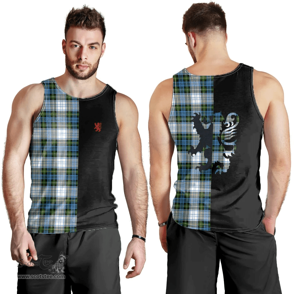 Scottish Campbell Dress Clan Tartan Men Tank Top - Lion Rampant Style Scottish Plaid Tartan Plaid