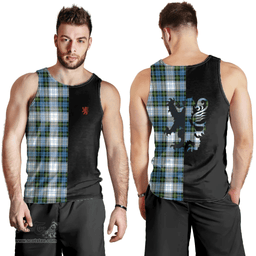 Scottish Campbell Dress Clan Tartan Men Tank Top - Lion Rampant Style Scottish Plaid Tartan Plaid