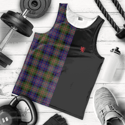 Scottish Cameron of Erracht Modern Clan Tartan Men Tank Top - Lion Rampant Style Scottish Plaid Tartan Plaid