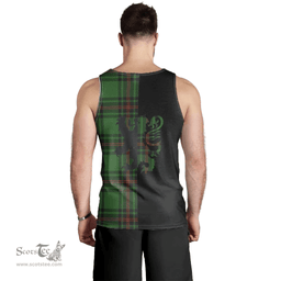 Scottish Anstruther Clan Tartan Men Tank Top - Lion Rampant Style Scottish Plaid Tartan Plaid