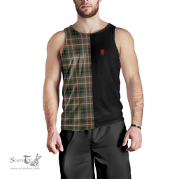 Scottish Buchanan Hunting Clan Tartan Men Tank Top - Lion Rampant Style Scottish Plaid Tartan Plaid