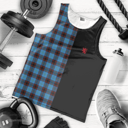 Scottish Home Ancient Clan Tartan Men Tank Top - Lion Rampant Style Scottish Plaid Tartan Plaid