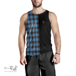 Scottish Home Ancient Clan Tartan Men Tank Top - Lion Rampant Style Scottish Plaid Tartan Plaid