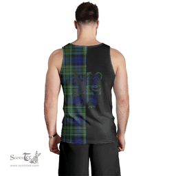 Scottish MacCallum Modern Clan Tartan Men Tank Top - Lion Rampant Style Scottish Plaid Tartan Plaid