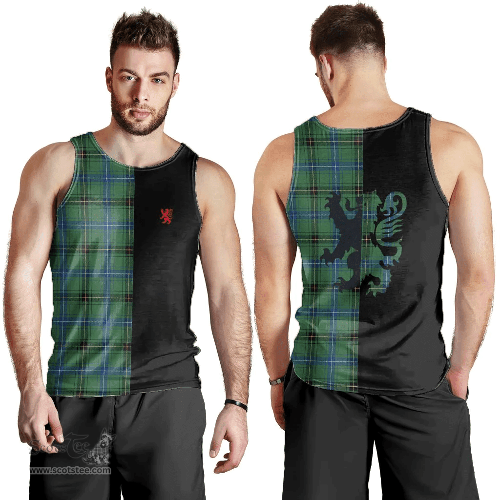 Scottish Henderson Ancient Clan Tartan Men Tank Top - Lion Rampant Style Scottish Plaid Tartan Plaid