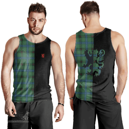 Scottish Henderson Ancient Clan Tartan Men Tank Top - Lion Rampant Style Scottish Plaid Tartan Plaid