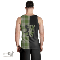 Scottish Cunningham Dress Green Dancers Clan Tartan Men Tank Top - Lion Rampant Style Scottish Plaid Tartan Plaid