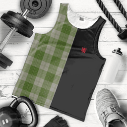 Scottish Cunningham Dress Green Dancers Clan Tartan Men Tank Top - Lion Rampant Style Scottish Plaid Tartan Plaid
