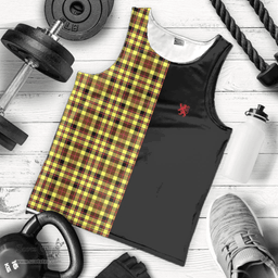 Scottish Jardine Clan Tartan Men Tank Top - Lion Rampant Style Scottish Plaid Tartan Plaid