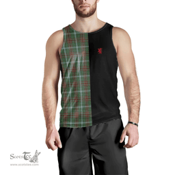 Scottish Gayre Clan Tartan Men Tank Top - Lion Rampant Style Scottish Plaid Tartan Plaid
