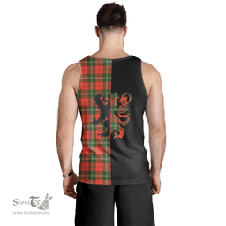 Scottish Lennox Modern Clan Tartan Men Tank Top - Lion Rampant Style Scottish Plaid Tartan Plaid