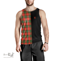 Scottish Lennox Modern Clan Tartan Men Tank Top - Lion Rampant Style Scottish Plaid Tartan Plaid