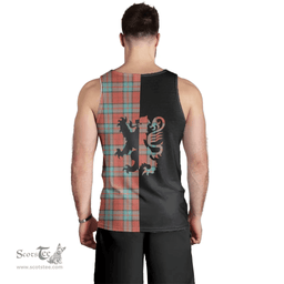 Scottish Dunbar Ancient Clan Tartan Men Tank Top - Lion Rampant Style Scottish Plaid Tartan Plaid