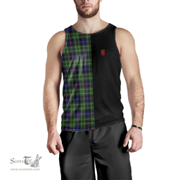 Scottish Leslie Hunting Clan Tartan Men Tank Top - Lion Rampant Style Scottish Plaid Tartan Plaid